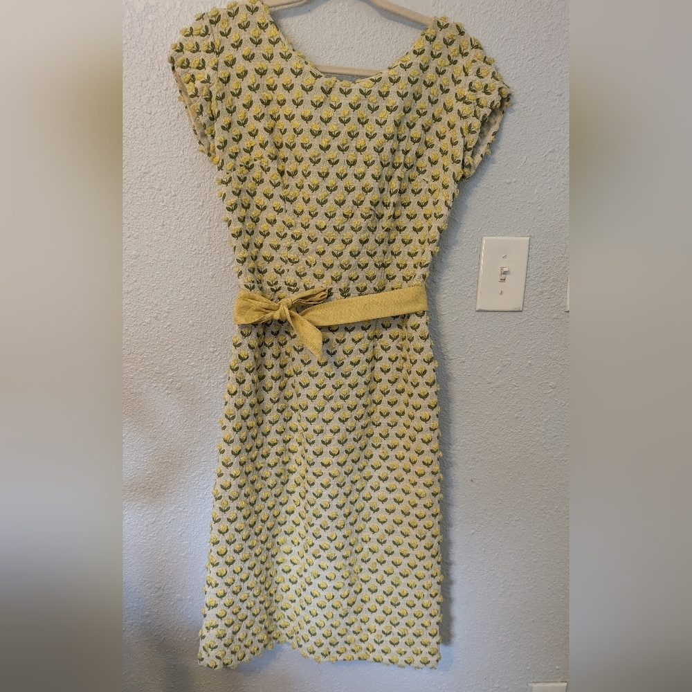 1950s Dandelion Textured Midi Dress